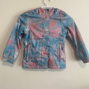 XMTN Toddler Girls Winter Jacket, Microchip Print Size XS